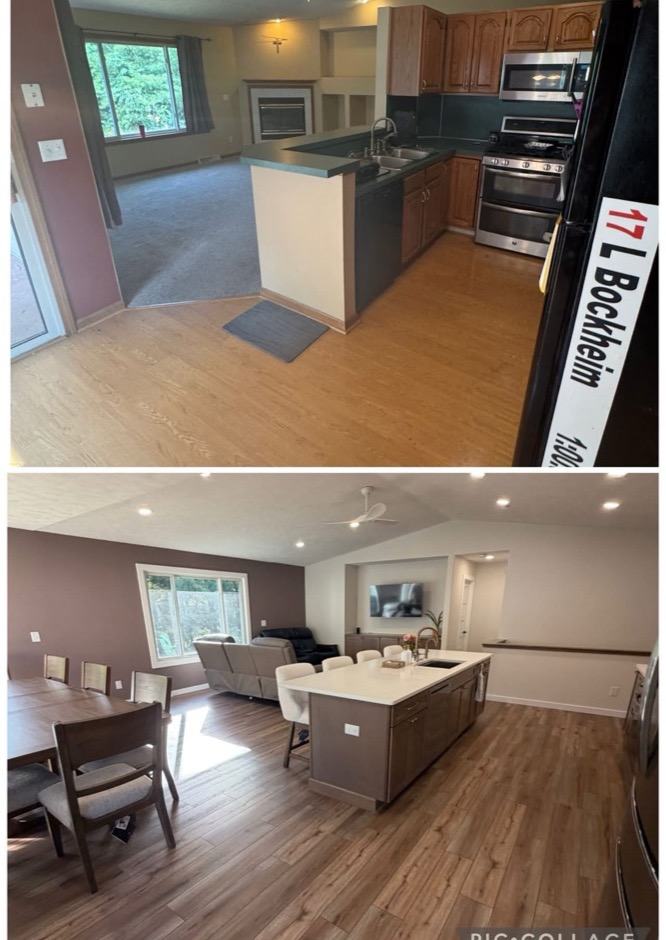 Interior remodel before and after by OCD Building and Remodeling